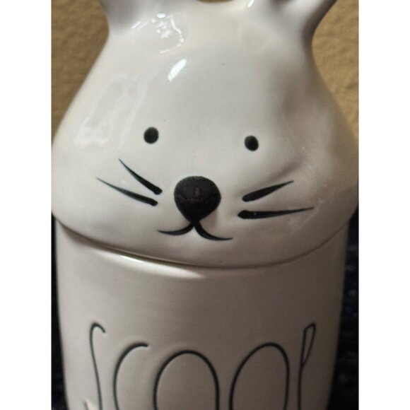 Rae Dunn Magenta  Bunny Scoop Ceramic Container With Lid Artisan Collection - Picture 2 of 8